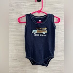 Navy Blue HB Beach Onesie